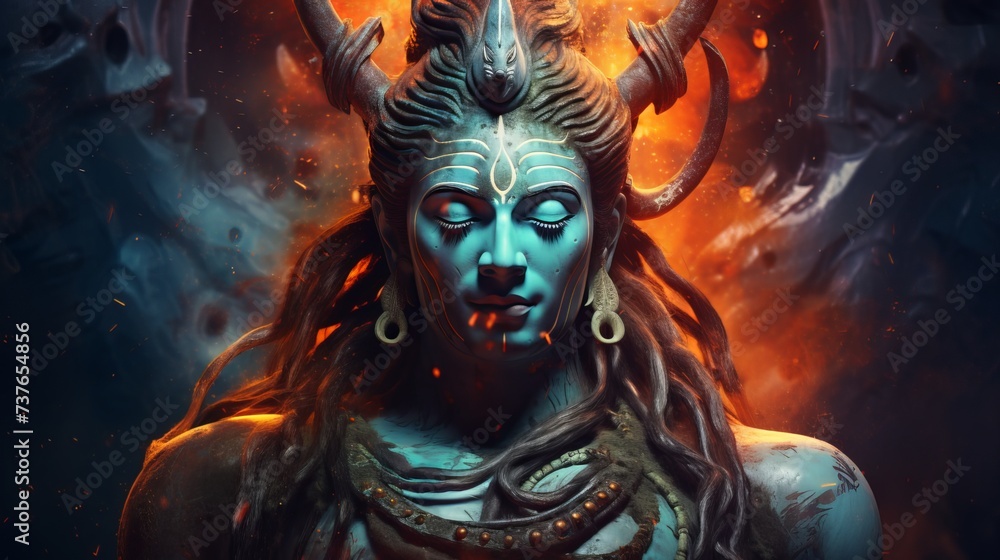 Lord Shiva: Divine Power and Tranquility in Religious Imagery