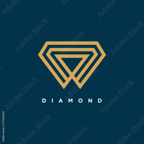 Free Download Luxury diamond logo vector design element icon with creative style - GFXLoad