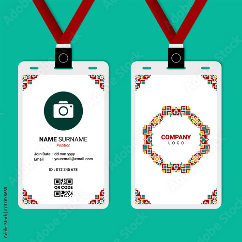 Islamic Geometric ID Card Design for Business or Company