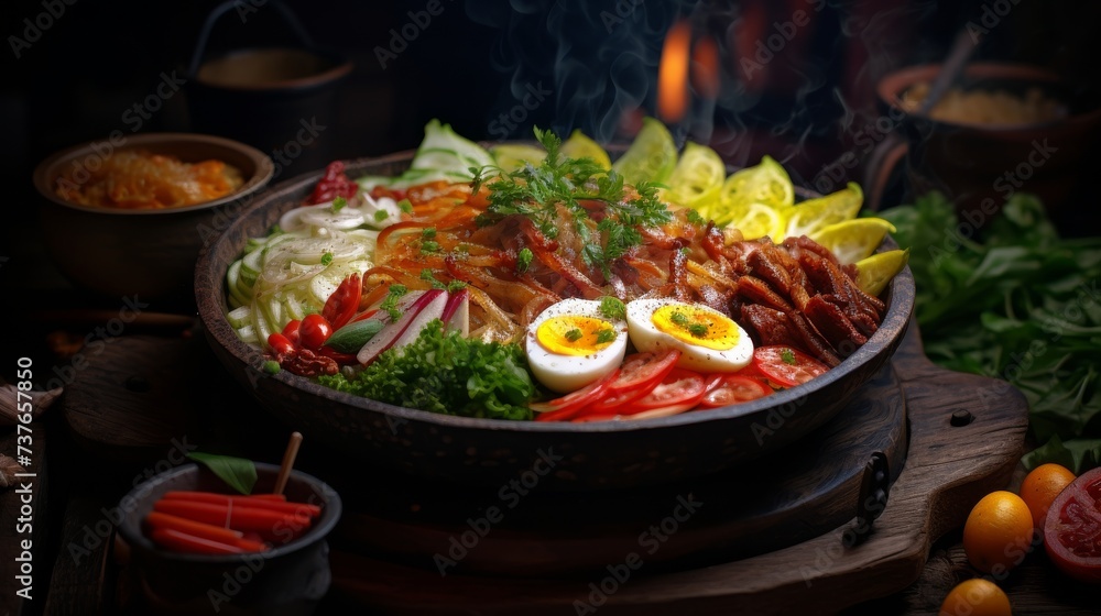 Abundant Bowl of Various Foods Abundant Bowl of Various Foods