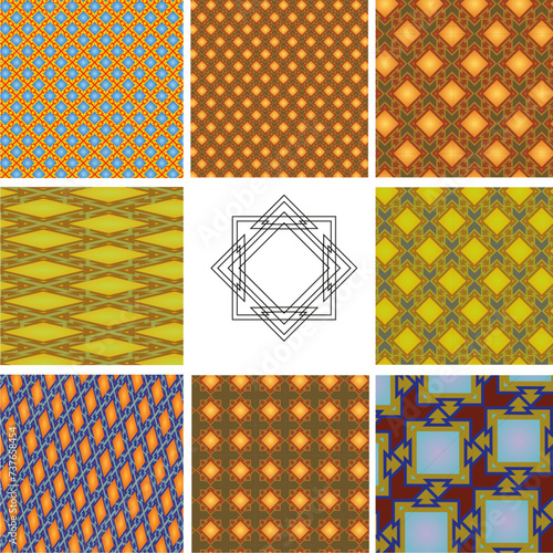 8 Patterns based on overlapping squares (ID: 737658454)