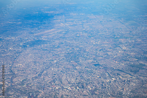 バンコク首都圏の空撮・タイ Sky View of Bangkok , Thailand