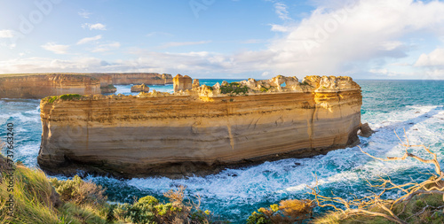 Photograph of rock formations and interesting scenery at Loch Ard Gorge in Port Campbell National Park on the Great Ocean Road in Victoria in Australia