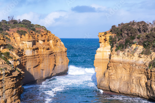 Photograph of rock formations and interesting scenery at Loch Ard Gorge in Port Campbell National Park on the Great Ocean Road in Victoria in Australia © Phillip