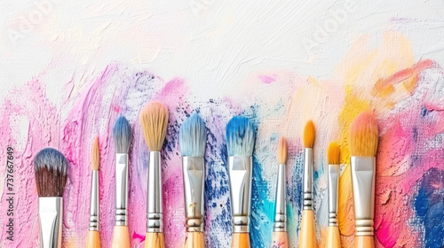 Professional Painting Brushes Display for Artists