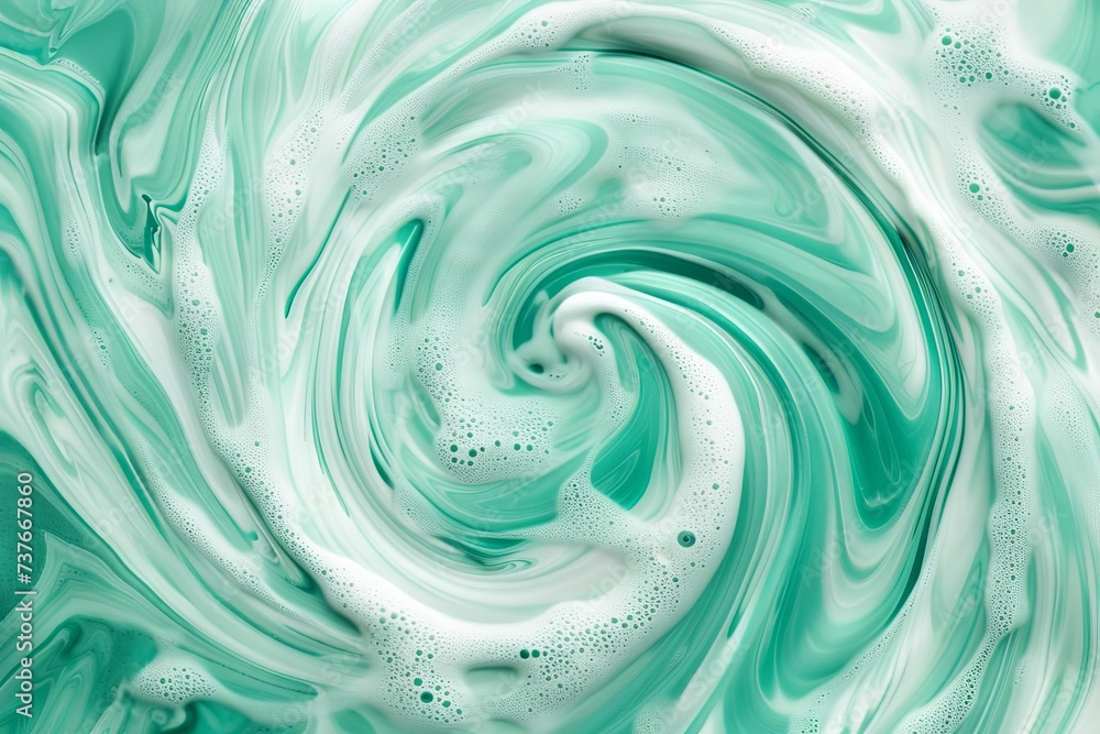 Abstract swirl of mint green and seafoam blue Creating a peaceful and refreshing background or wallpaper Abstract swirl of mint green and seafoam blue Creating a peaceful and refreshing background or wallpaper