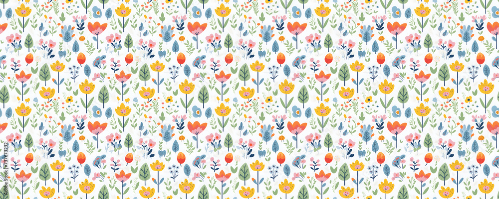 beautiful spring focused pattern wallpaper with flowers