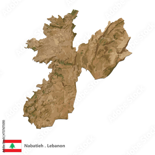 Nabatieh, Governorate of Lebanon Topographic Map (EPS) photo