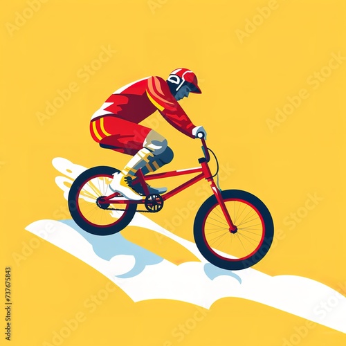 illustration of a person cycling