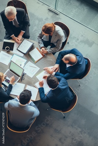 Corporate Business Photography of a Strategic Planning Committee, Generative AI