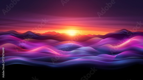 Abstract_thin_glowing_lines_in_motion_calming_colors © EnioRBC