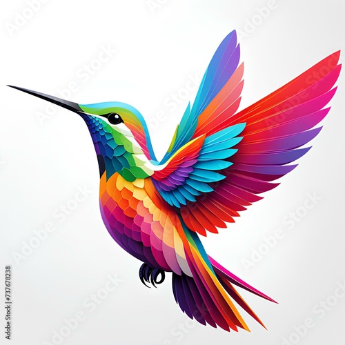 An abstract color hummingbird.