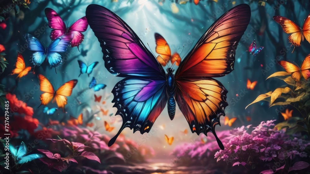Butterfly on flower, Butterfly wallpaper, Butterflies are flying on flowers and it is a natural background Butterfly on flower, Butterfly wallpaper, Butterflies are flying on flowers and it is a natural background