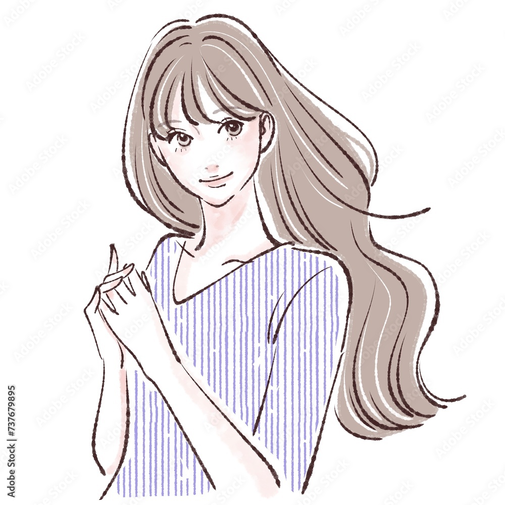 女性・女の子のイラスト素材 女性・女の子のイラスト素材