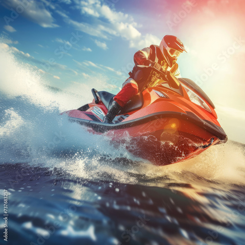 Jet Skier's Open Water Race: Speed and Thrill Unleashed © Sekai