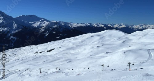 Wallpaper Mural Ski area, La Rosiere, les Eucherts The mont Pourri, the Aiguille Rouge, Savoie department, France Torontodigital.ca