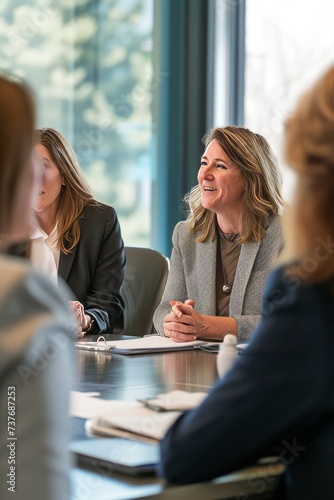 Corporate Business Photography of a Dedicated Corporate Social Responsibility Committee, Generative AI