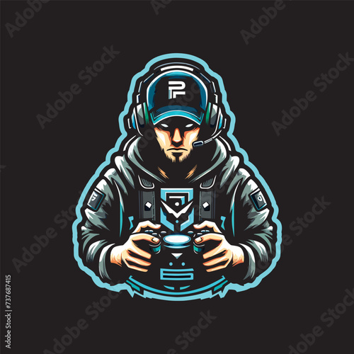 pro player logo designed in an esports style