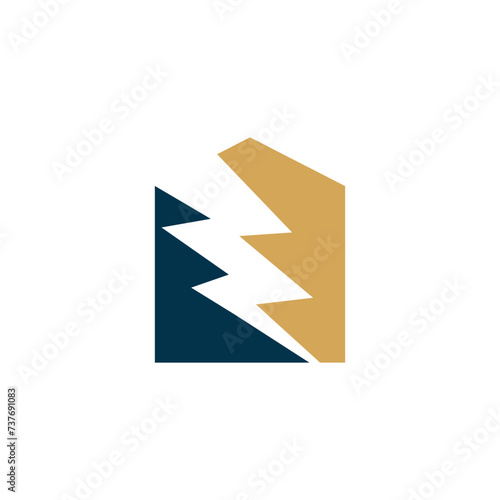Free Download Power house logo vector design element icon style with creative idea concept - GFXLoad