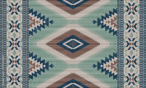 American tribal ethnic native pattern.Traditional Navajo,Aztec,Apache,Southwest and Mexican style fabric pattern.Abstract vector motifs pattern.For fabric,clothing,blanket,carpet,woven,wrap,decoration