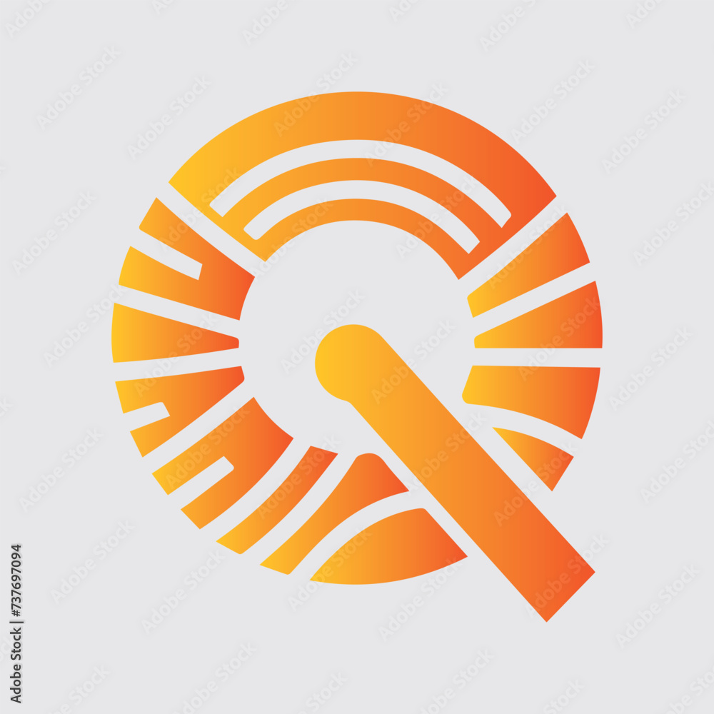 Letter Q gradient monogram logo design, abstract letter q logo with colorful style Letter Q gradient monogram logo design, abstract letter q logo with colorful style