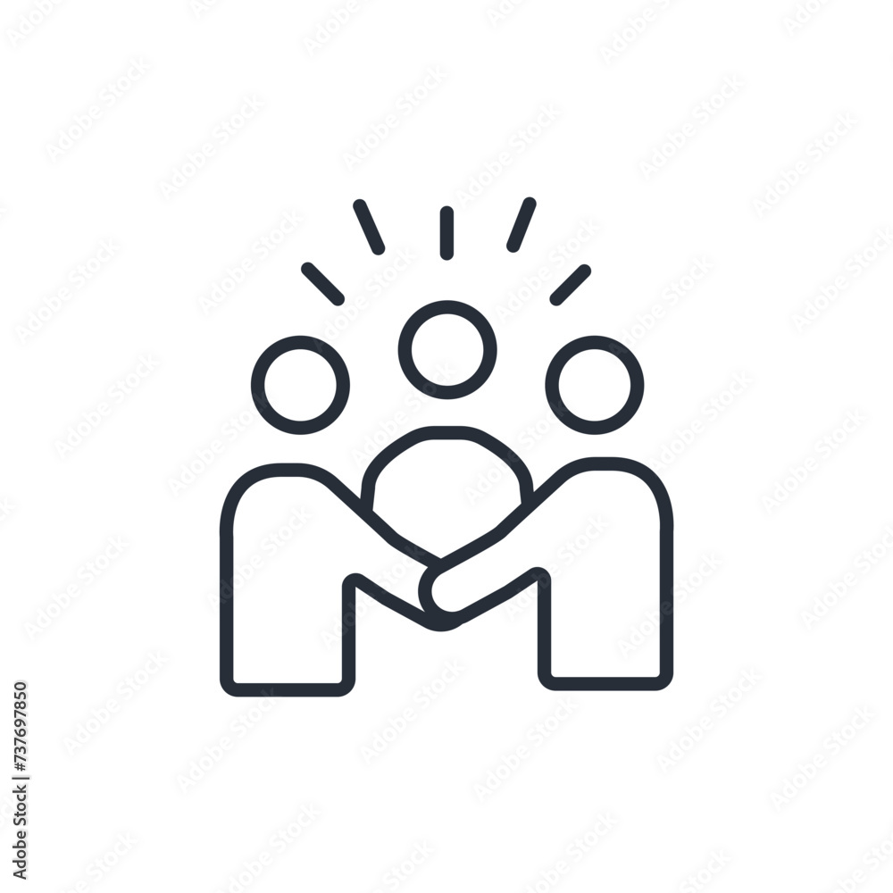 team icon. vector.Editable stroke.linear style sign for use web design,logo.Symbol illustration. team icon. vector.Editable stroke.linear style sign for use web design,logo.Symbol illustration.