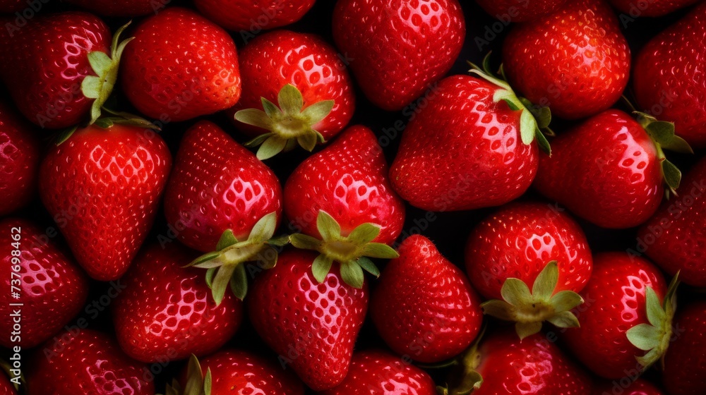 Fresh strawberry as background. Neural network AI generated art Fresh strawberry as background. Neural network AI generated art