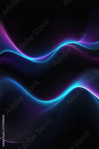 Colorful sound waves, abstract background, vertical composition