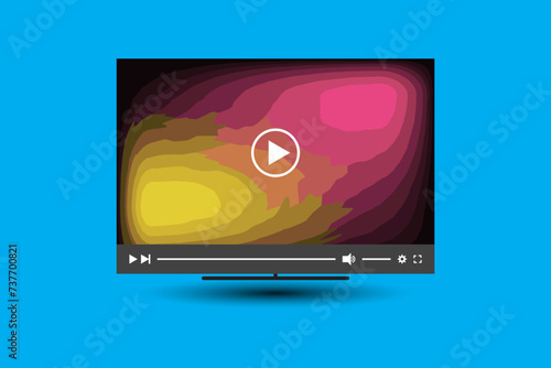 TV 4K flat screen lcd or oled, realistic plasma TV with stand.