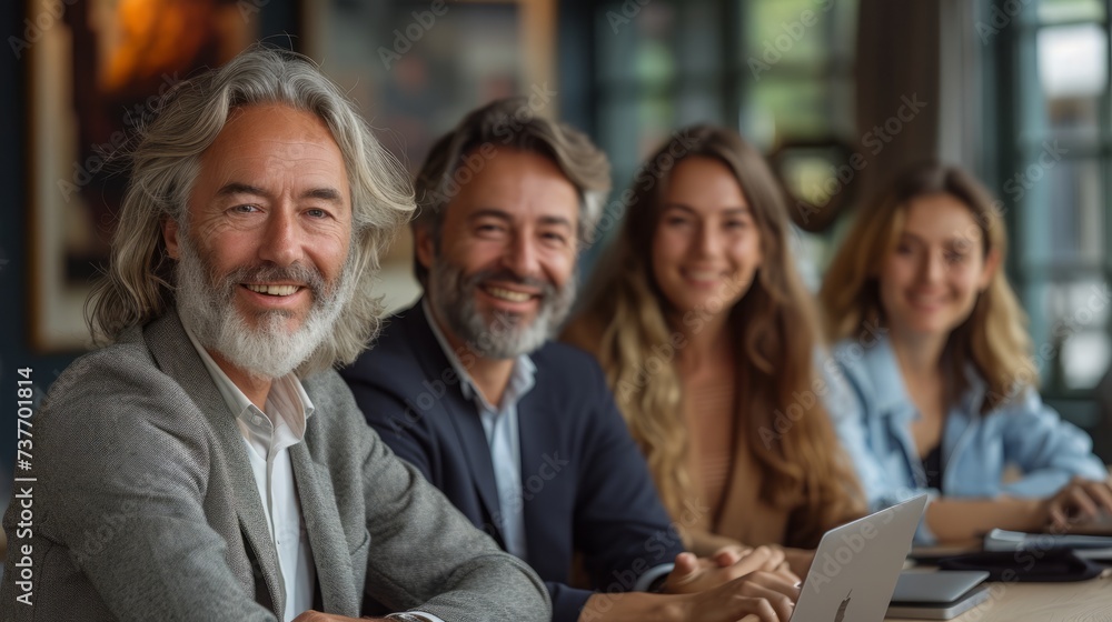 Happy and smiling office colleagues, work teams in the office communication work, harmonious team communication atmosphere Happy and smiling office colleagues, work teams in the office communication work, harmonious team communication atmosphere