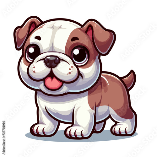 flat vector logo of a dog