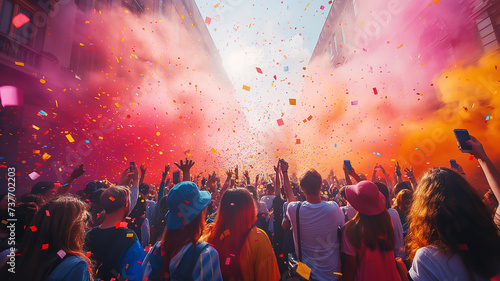 crowd of people dancing at concert