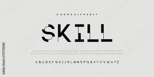Skill modern creative minimal alphabet small letter logo design photo