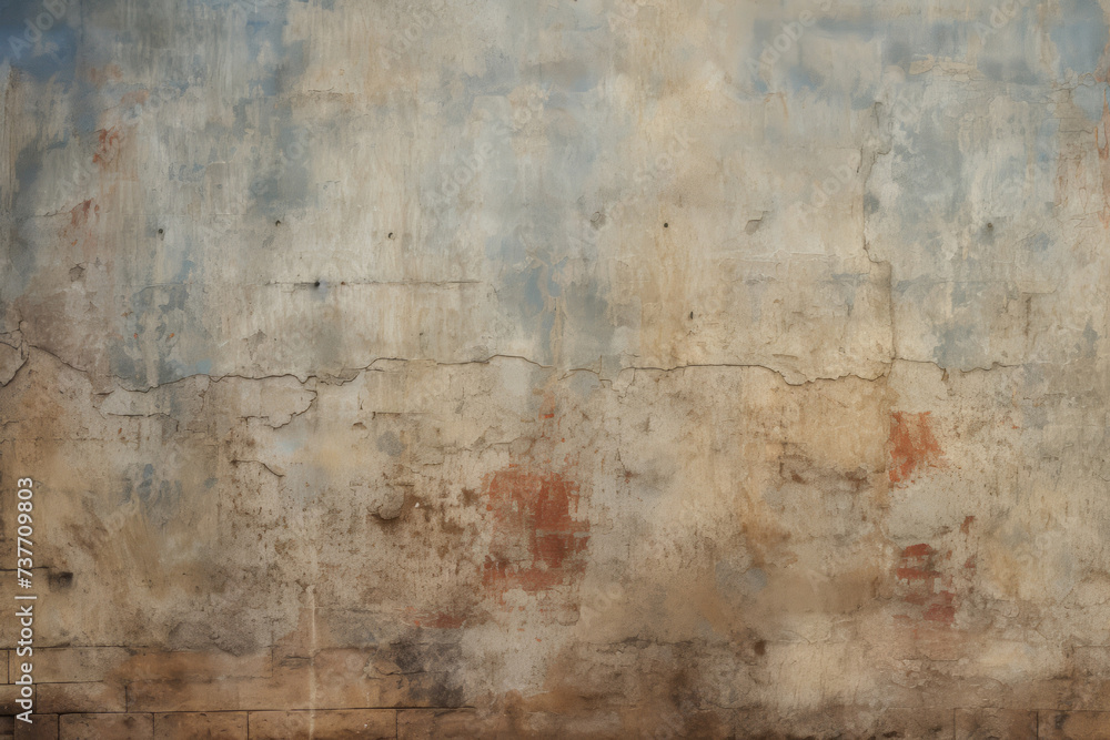 Processed collage of dirty brown concrete wall surface texture. Background for banner, backdrop
