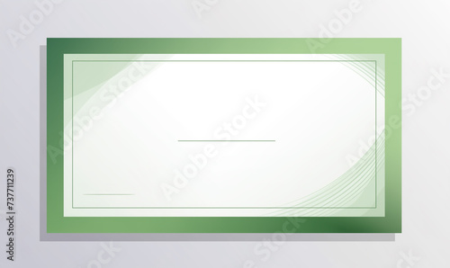 Template of business card with green design with copy space.