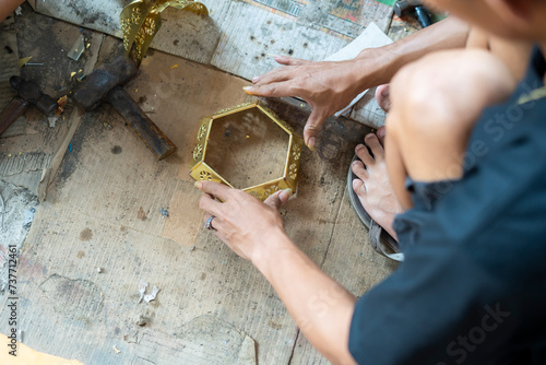 Craftsmen of traditional muslim lantern lamps in Cianjur are called 