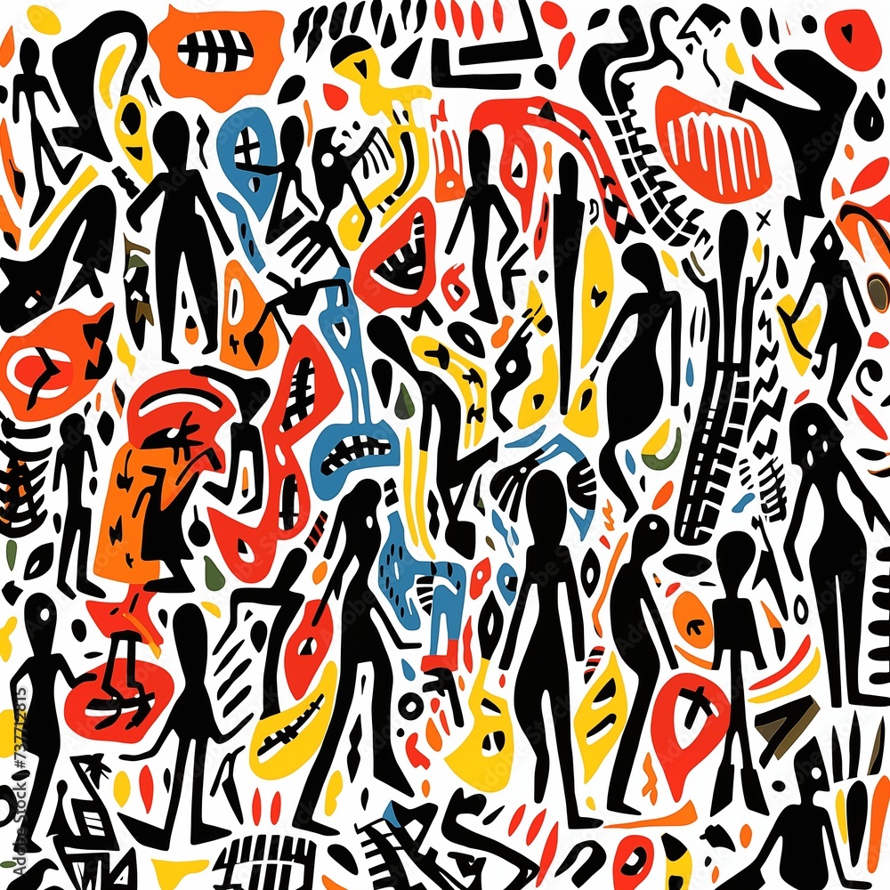 Man shape pattern Man shape pattern