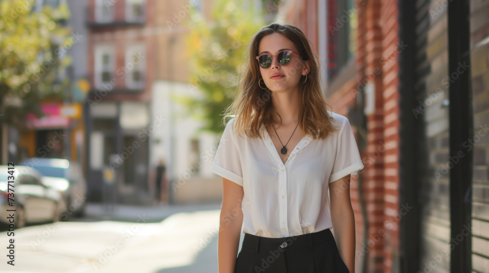 Background Walking through a quaint downtown area this outfit is perfect for a casual day at the office or grabbing lunch with coworkers.