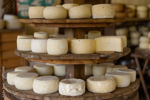 Traditional cured curd cheeses from the cariri region northeastern brazil. photo