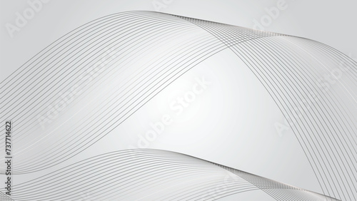 White gradient background with dynamic curve line wallpaper vector image for backdrop or presentation