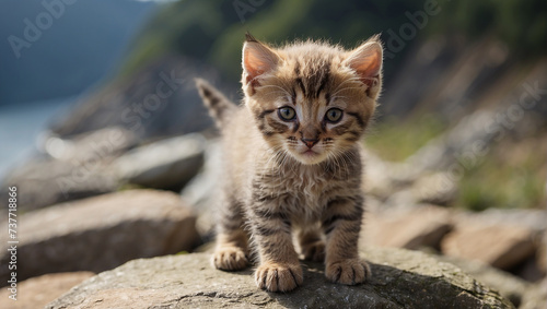 Wallpaper Mural cat siting in ground Torontodigital.ca