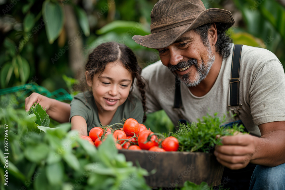 Harvest Joy - A Child's Excitement in the Lush in Garden Harvest Joy - A Child's Excitement in the Lush in Garden