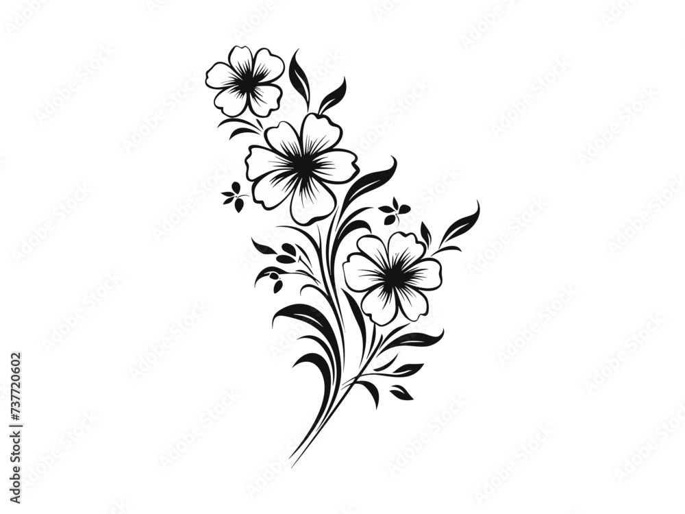 Beautiful minimalist flower illustration art. Beautiful minimalist flower illustration art.