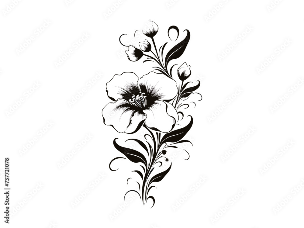 Beautiful minimalist flower illustration art. Beautiful minimalist flower illustration art.