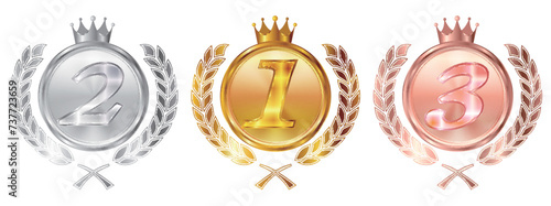 メダル　リボン　金　円　アイコン