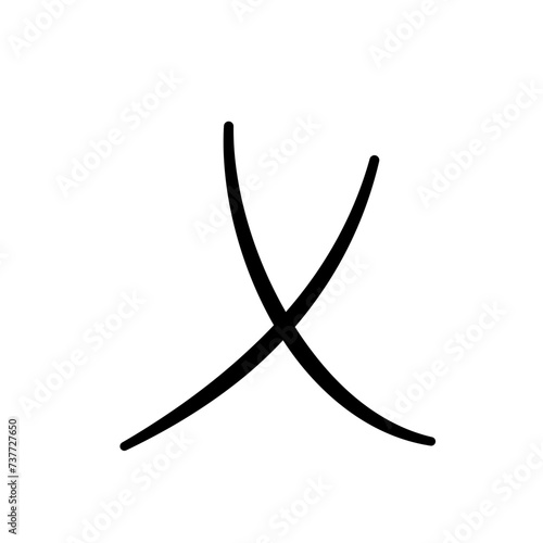Cross sign graphic symbol