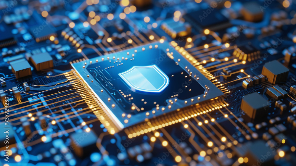 Protection sign with Edge Computing concept, Digital cyber and software protection, Virus and hacker protect, spam and spyware. Protection sign with Edge Computing concept, Digital cyber and software protection, Virus and hacker protect, spam and spyware.