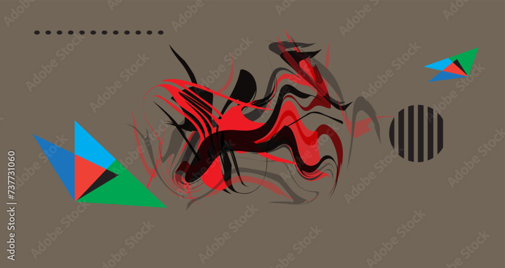Obraz premium Abstract background with shapes. Greeting card design 
