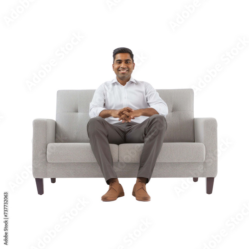_Indian_businessman_Sitting_on_the_sofa © I Love Png