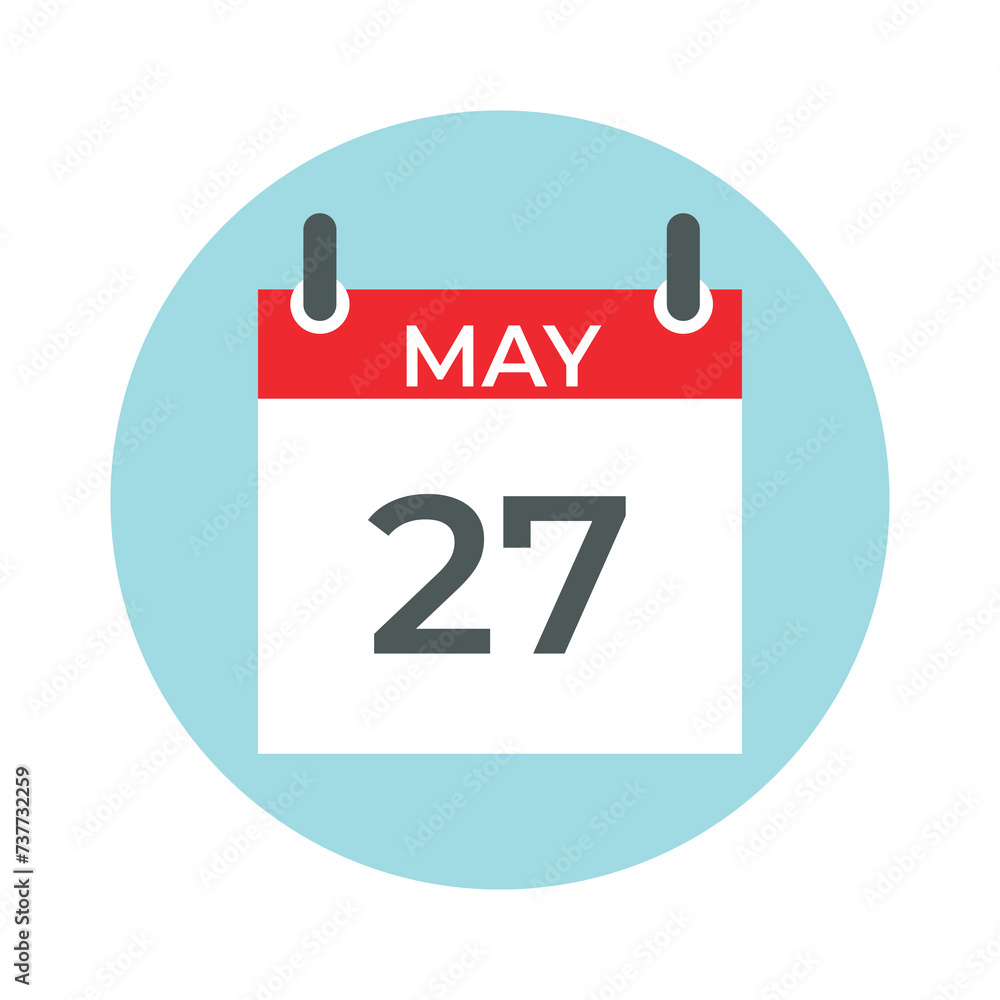 Calendar Icon with long shadow. Flat style. Date,day and month. Reminder. Vector illustration. Organizer application, app symbol. Ui. User interface sign. May. 27
Calendar Icon with long shadow. Flat style. Date,day and month. Reminder. Vector illustration. Organizer application, app symbol. Ui. User interface sign. May. 27
